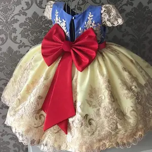 Vestidos blancos de una pieza a la moda para niñas, vestidos de princesa para cumpleaños de 1 año