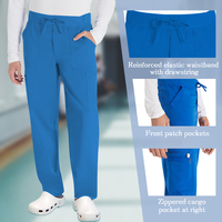 Crossover V-Halslijn Tandheelkundige Uniformen Voor Mannen Aanpassen Kleuren 4-Way Stretch Spandex Polyester Rayon Ziekenhuis Werksets