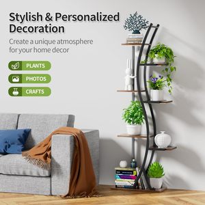Support de plante d'<span class=keywords><strong>intérieur</strong></span> avec lumières de culture, <span class=keywords><strong>étagère</strong></span> de présentation en métal sur roulettes pour <span class=keywords><strong>plantes</strong></span> et fleurs - Product Image 4