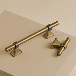 DOOROOM Retro Antique Brass Cabinet <strong>Door</strong> Handles Solid Brass Drawer Pulls for Kitchen Cabinets and Vanities - Product Image 6