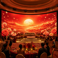 Pantalla LED Curva P3.91 de Alquiler con Tamaño Personalizado, Pantalla de Escenario Curva de 500x500mm, Panel LED de Aluminio Fundido a Presión con Bloqueo de Curva para Conciertos y Bodas