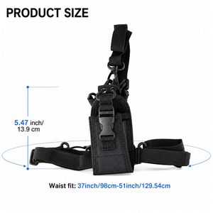 Bolsa de Pecho para Walkie Talkie, Correa de Hombro de Nailon, Funda Colgante para Radio Bidireccional, Bolsa de Transporte Táctica, Kit de Arnés para Radio - Product Image 2
