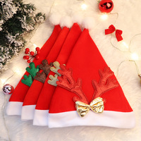 Chapeaux de Noël Artisanaux Personnages Père Noël et Elfe à Yeux Inclinés et Bois de Cerf, Décoration de Costume Unisexe Adulte Élégante pour la Plage