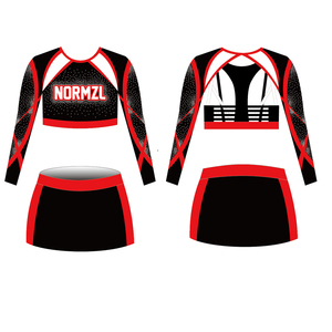 Equipo de baile de manga larga animadora conjunto niñas diseño animadora <span class=keywords><strong>vestido</strong></span> brillante animadora ropa - Product Image 3