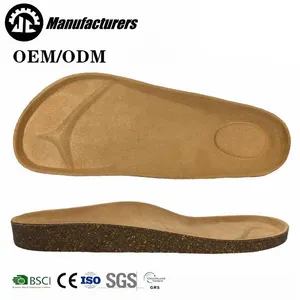 Factory Manufacturing Shoe Sole Natural Rubber Cork Softwood Material Sole For Sandals Making