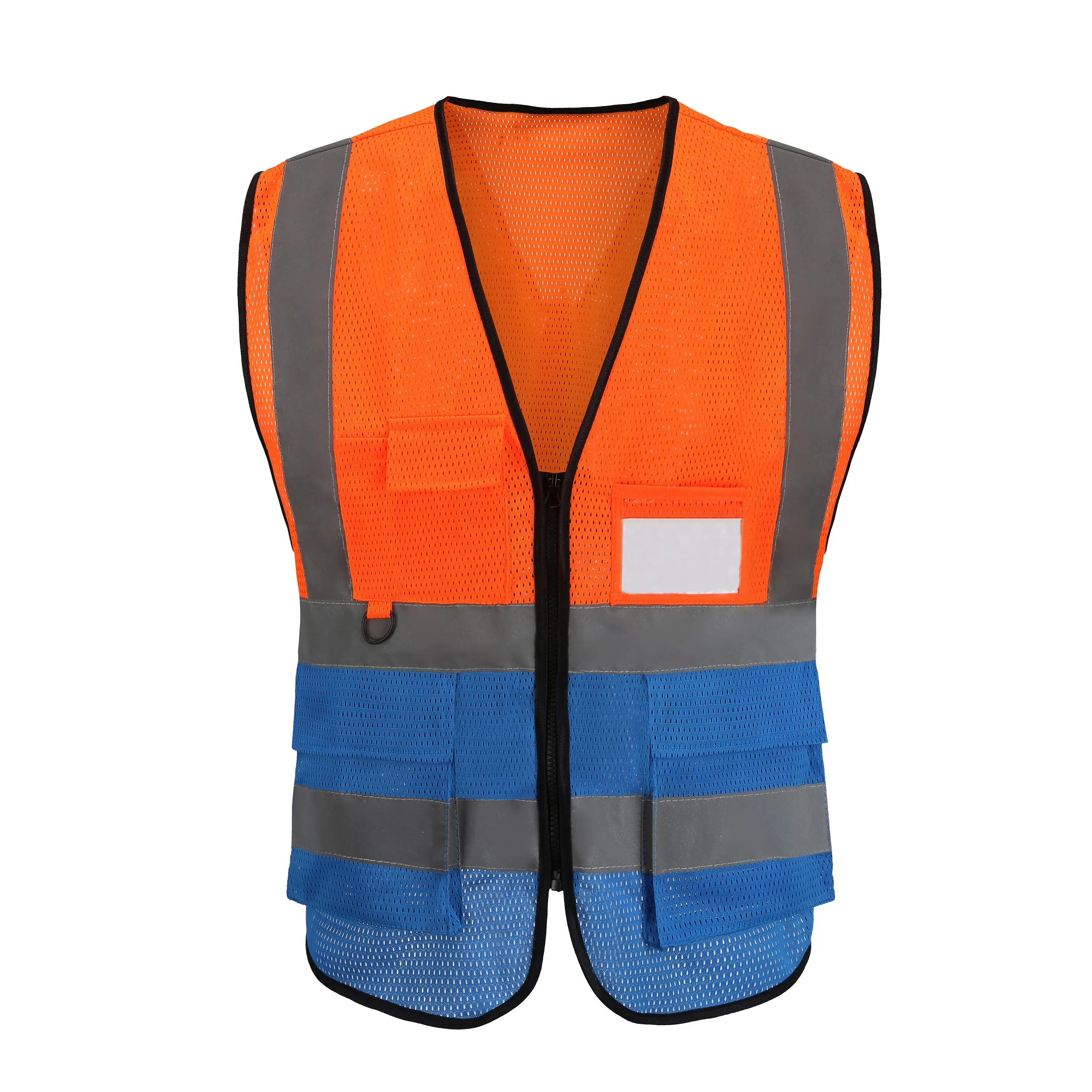 Khả năng hiển thị cao phản quang an toàn vest làm việc an toàn màu sắc phù hợp với đa túi