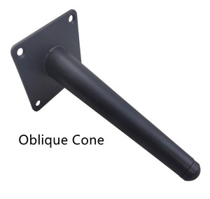 <span class=keywords><strong>Gambe</strong></span> per Divano e Tavolino in Metallo Nero con Tubo Obliquo WINSTAR, Componenti per Mobili - Product Image 2