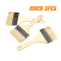 Pinceau plat en bois de haute qualité pour peinture, anti-chute de poils, pour dépoussiérage et peinture murale de grilles, approvisionnement en gros OEM