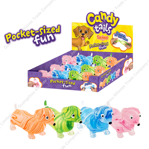 4 Style Colorful Crystal <b>Clear</b> TPR Colored Transparent Ripple Dog <b>Jelly</b> Toy Stretch Toys for Kids Dog Shape Squeeze Toy - Product Image 2