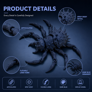 Maßgefertigte 3D-Gedruckte Böse Geistergesicht-Spinne, mit Beweglichen Gelenken, Sammlerfigur - Product Image 2