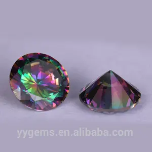 ABสีRhinestoneรอบแก้วคริสตัลลูกปัดขายส่งตกแต่ง