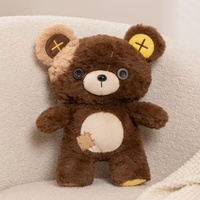 Ours en peluche décoré de boutons, jouet en peluche doux et mignon, cadeau pour enfants, idéal pour un anniversaire