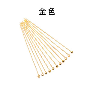 Copper Ball Head Pins 50mm Round Head <b>Beaded</b> <b>Needles</b> For Necklace Making Jewelry Findings Components DIY Craft Supplies - Product Image 4