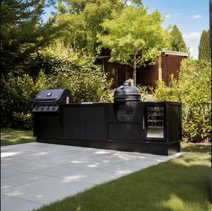 ODM Multi Functional Stainless Steel Outdoor Kitchen with Kamado Grill Moisture Proof Outdoor Kitchen with Carbon <strong>Barbecue</strong> Grill - Product Image 1