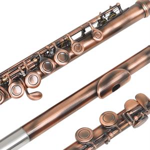 SLADE Flauta de 16 agujeros E Key C Tono Vintage Bronce Antiguo Retro Correa de cobre blanco con estuche de cuero Flauta Instrumento musical - Product Image 5