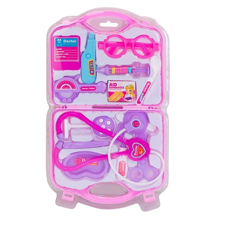 I bambini personalizzabili giocano a casa giocattoli di plastica Set da dottore portatile per bambini famiglia medico set da gioco giocattoli