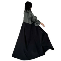 Traditionnel musulman de haute qualité Abaya Femmes Robe Musulmane Doubai nouveau Style Eid élégant noir dinde Mit Perlen avec corde
