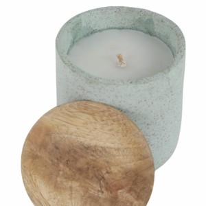 Bougie parfumée avec couvercle en bois, bougie votive décorative pour espaces intérieurs et extérieurs, élégante bougie en pot pour la maison - Product Image 3