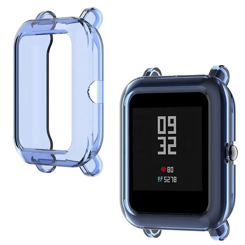 Translucent TPU Protective Shell Cover For Xiaomi Huami Amazfit Bip TPU Smart Watch Case