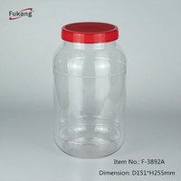 1 Gallone Weithals-PET-Gläser Direkt vom Hersteller, BPA-freie Klare Kunststoffbehälter mit Deckeln für Lebensmittelverpackungen