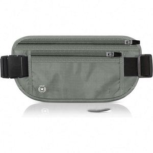 Portefeuille de voyage fin anti-RFID, ceinture porte-monnaie pour la taille, échantillon gratuit - Product Image 1