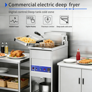 <span class=keywords><strong>Friteuse</strong></span> électrique commerciale numérique 20L pour restaurant, <span class=keywords><strong>friteuse</strong></span> électrique verticale 30L pour frites, poulet frit et équipement de friture - Product Image 2
