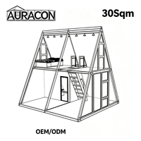 Maison préfabriquée modulaire moderne et respirante, structure en acier, cabane élégante pour hôtel, complexe hôtelier, camping, cour, modèle 3D