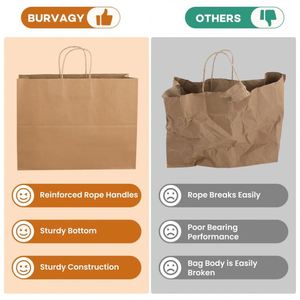 Sacs en papier kraft personnalisés de luxe avec logo imprimé, marron et blanc, pour les promotions en supermarché, utilisant des matériaux recyclés - Product Image 6