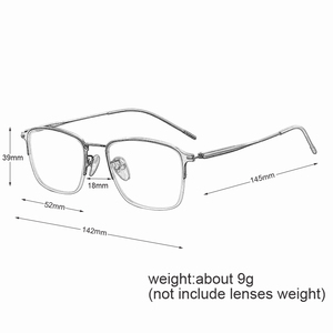 Monturas <span class=keywords><strong>de</strong></span> <span class=keywords><strong>Gafas</strong></span> Ópticas Rectangulares <span class=keywords><strong>de</strong></span> Titanio Puro, Semi-Sin Montura, Compra Personalizada <span class=keywords><strong>de</strong></span> <span class=keywords><strong>Gafas</strong></span> Graduadas Progresivas en Línea - Product Image 4