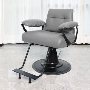 Fauteuil de barbier hydraulique noir moderne DM, fauteuil de salon réglable pour coiffeur et salon de barbier - Product Image 6