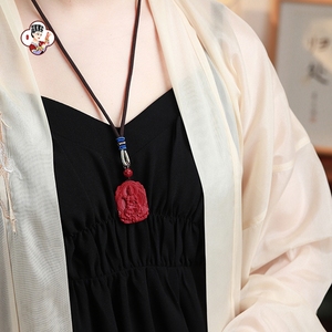 Jewelry For Women Exquisite Carved <strong>Chinese</strong> Style Small Animal Guardian Pendant For Natural Purple Gem Costume Necklace Jewelry