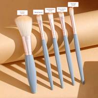 Ensemble de pinceaux de maquillage miniatures portables, outils de beauté professionnels, pinceaux à poudre en poils synthétiques, ensemble dans une boîte de rangement