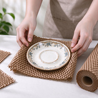 Rouleau de rembourrage en papier kraft biodégradable alvéolé 80 g/m², taille et couleur personnalisables pour le transport de cadres photo