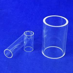أنبوب كوارتز زجاجي مقاوم للحرارة العالية حجم قابل للتخصيص أنبوب كوارتز سيلكا شفاف