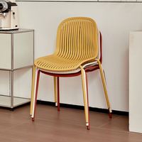 Chaise de salle à manger moderne nordique, chaise simple en plastique avec dossier pour la maison, tabouret décontracté pour salon de thé, restaurant, cantine, dortoir