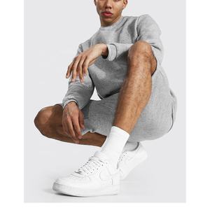 Conjunto de ropa de calle de algodón transpirable con logo personalizado, traje de dos piezas de algodón, lavable con ácido, OEM - Product Image 3