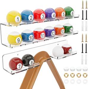 Organisateur mural pour accessoires de billard, pour 16 boules, étagère de rangement en acrylique pour boules de billard - Product Image 1