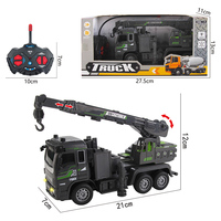 Ensemble de véhicules de construction télécommandés 4 canaux à l'échelle 1:30 pour garçons, prêt à l'emploi, incluant télécommande et camion benne avec éclairage