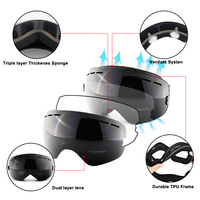 Lunettes de snowboard personnalisées disponibles Lunettes à revêtement miroir UV400 Lunettes de ski d'extérieur pour hommes