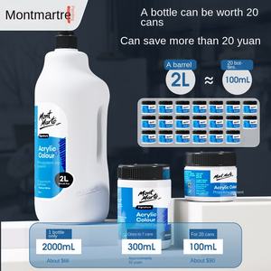 Ensemble de pigments acryliques Montmartre Direct d'usine Textile imperméable et <span class=keywords><strong>peinture</strong></span> murale peinte à la main 24 couleurs 2L Large Barrel - Product Image 2