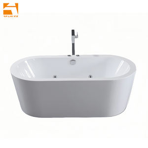Baignoire contemporaine autoportante à jets en acrylique Lumière LED Trempage simple et jaccuzzies pour salle de bain | Hôtel certifié Cupc - Product Image 2