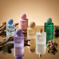Botol Parfum Kaca Personalisasi 100ml dengan Tutup Bola Batu dan Badan Silinder