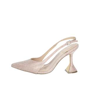 Menbur Women's <b>Pumps</b> Glitter Upper Block Heel Slingback Pointed Toe Buckle Strap All Seasons Fashion Trend <b>Pink</b> 38 Rosa - Product Image 1