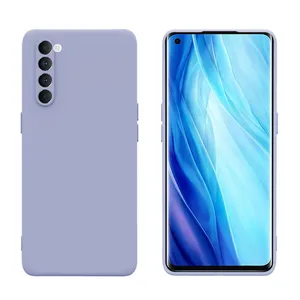 New Arrival Custom Logo Microfiber Back Cover Liquid Silicone Mobile Phone Case For Oppo Reno 4 Pro For Realme C15 C12 C11 C3 C1