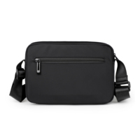 Tas Selempang Pria Urban Premium Nylon Hitam Tahan Aus Kapasitas Besar Langsung dari Pabrik MOQ Rendah