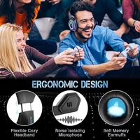 2024 casque de jeu professionnel micro oreille RGB LED contrôle de la lumière V1 casque de jeu