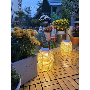 Lámpara Solar de Jardín, Luz LED Impermeable para Exteriores, Linterna Tejida a Mano con Energía Solar para Patio, Césped, Camping, Jardín, Villa - Product Image 1