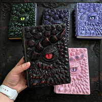 Carnet de notes 3D en résine Dragon Book avec œil de dragon en relief, Grimoire gothique fantastique pour cadeaux et décoration