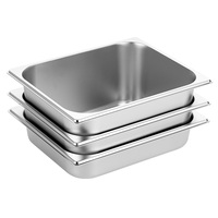 Handels übliche Edelstahl-Dampf tisch pfanne 1/1 Größe Tief anpassbare Abmessungen Langlebiger Lebensmittel wärmer Hospitality Food