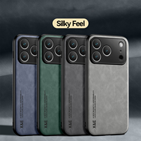 Coque de téléphone pour iPhone 18 Pro Max, texture rétro au toucher lisse, style professionnel, cuir synthétique de luxe, compatible avec les modèles 17 Air, 16 Plus, 15, 14, 13, 12